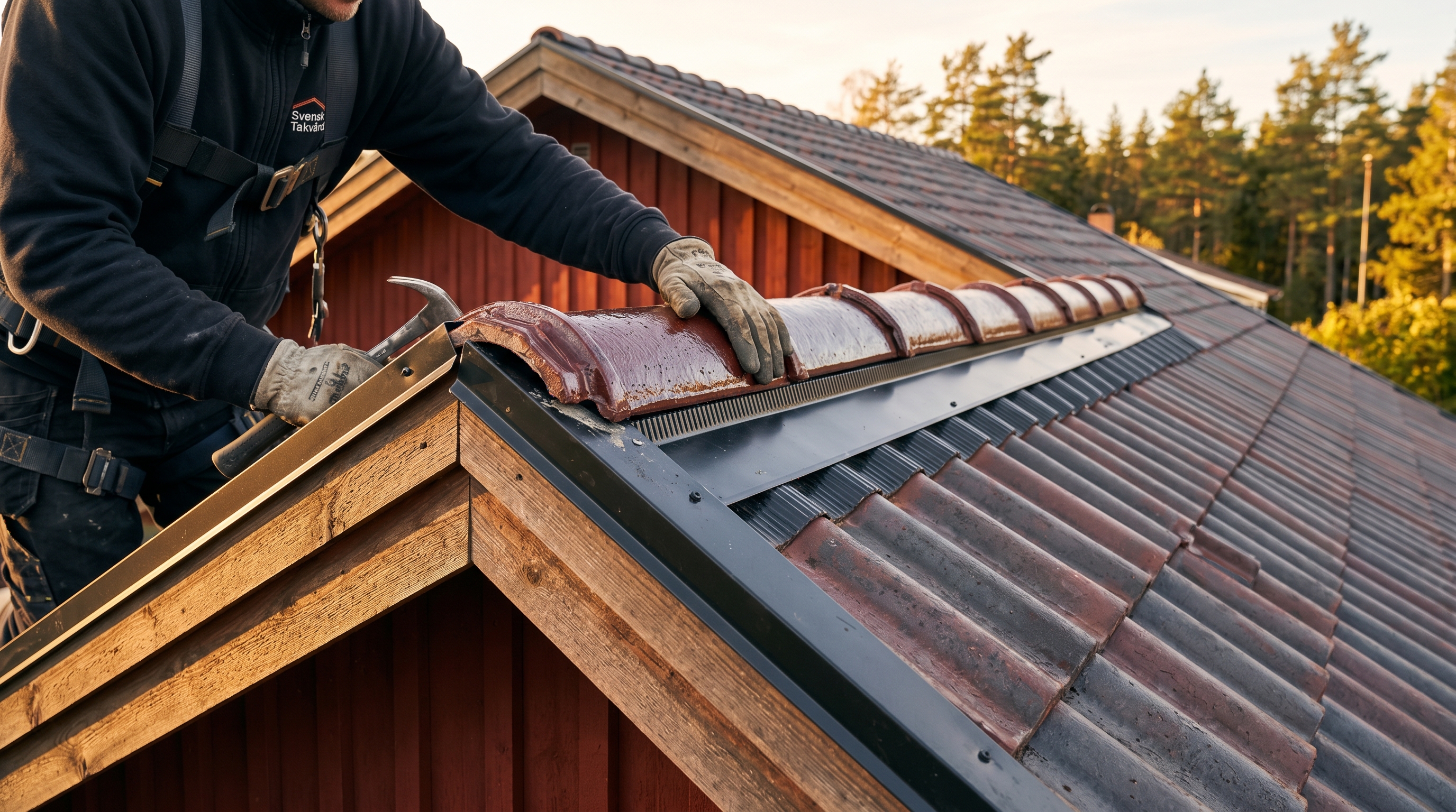 Takläggare på tak i Göteborg – arbete är den dyraste posten