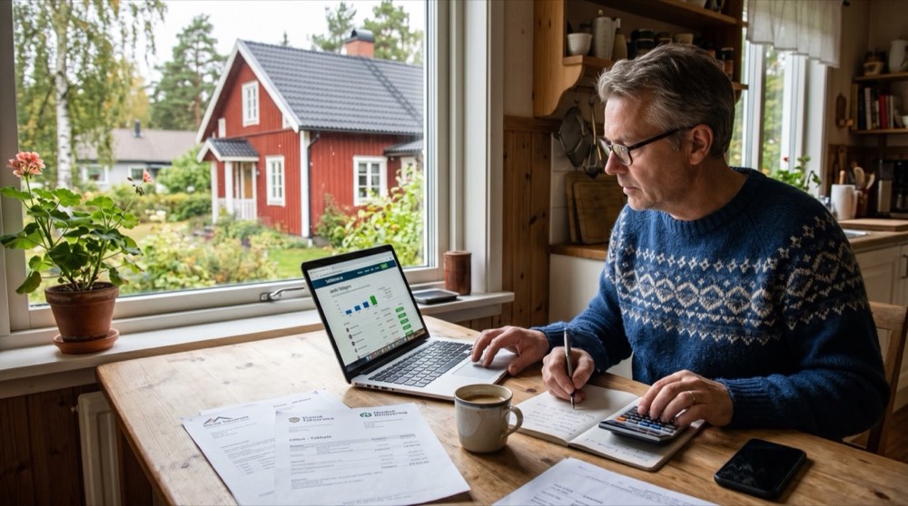 Takläggare på tak med takpannor