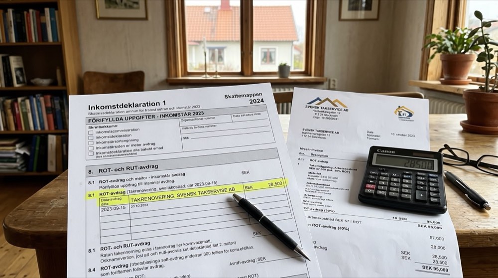 ROT-avdrag för takarbete i Göteborg