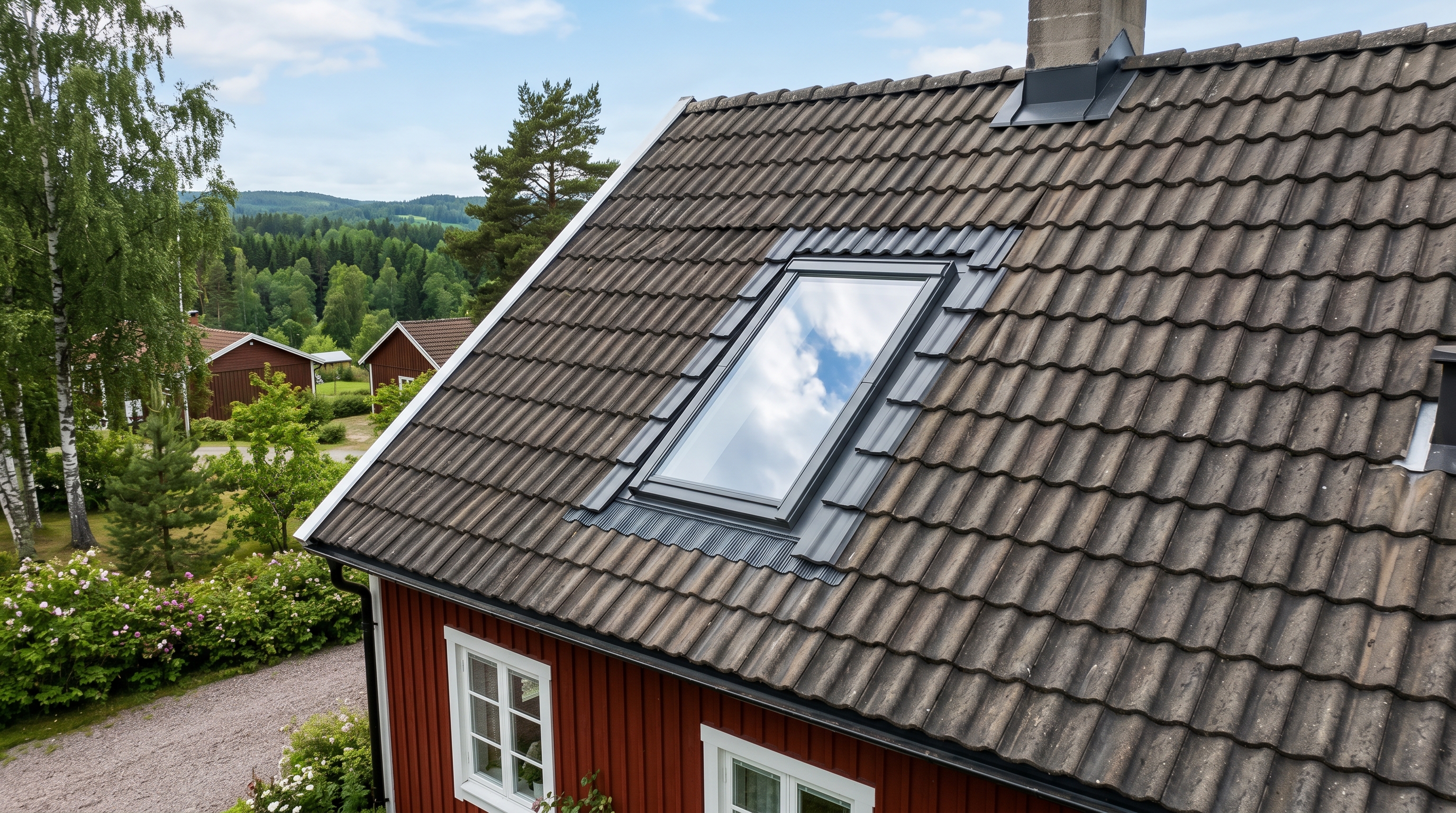 Velux takfönster installerat i villa i Göteborg