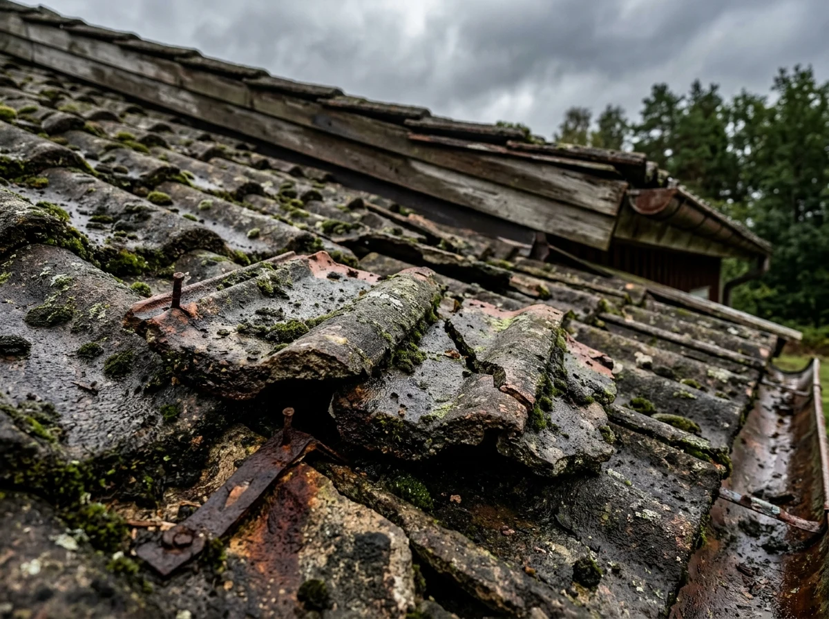 Före – Villa i Mölndal – komplett takbyte med betongpannor