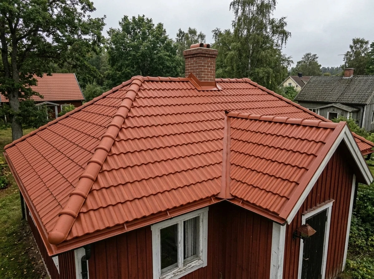 Efter – Radhus i Partille – taktvätt och 10-årsimpregnering