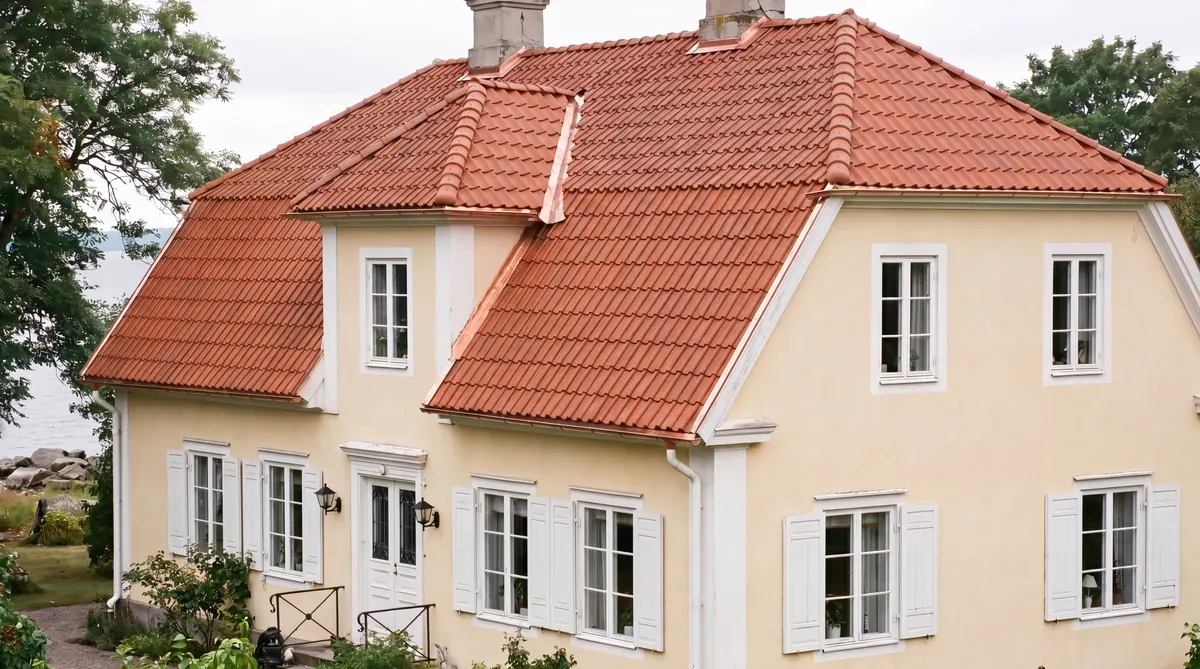 Efter – Villa nära Lidköpings slott – kulturanpassad lertegelläggning