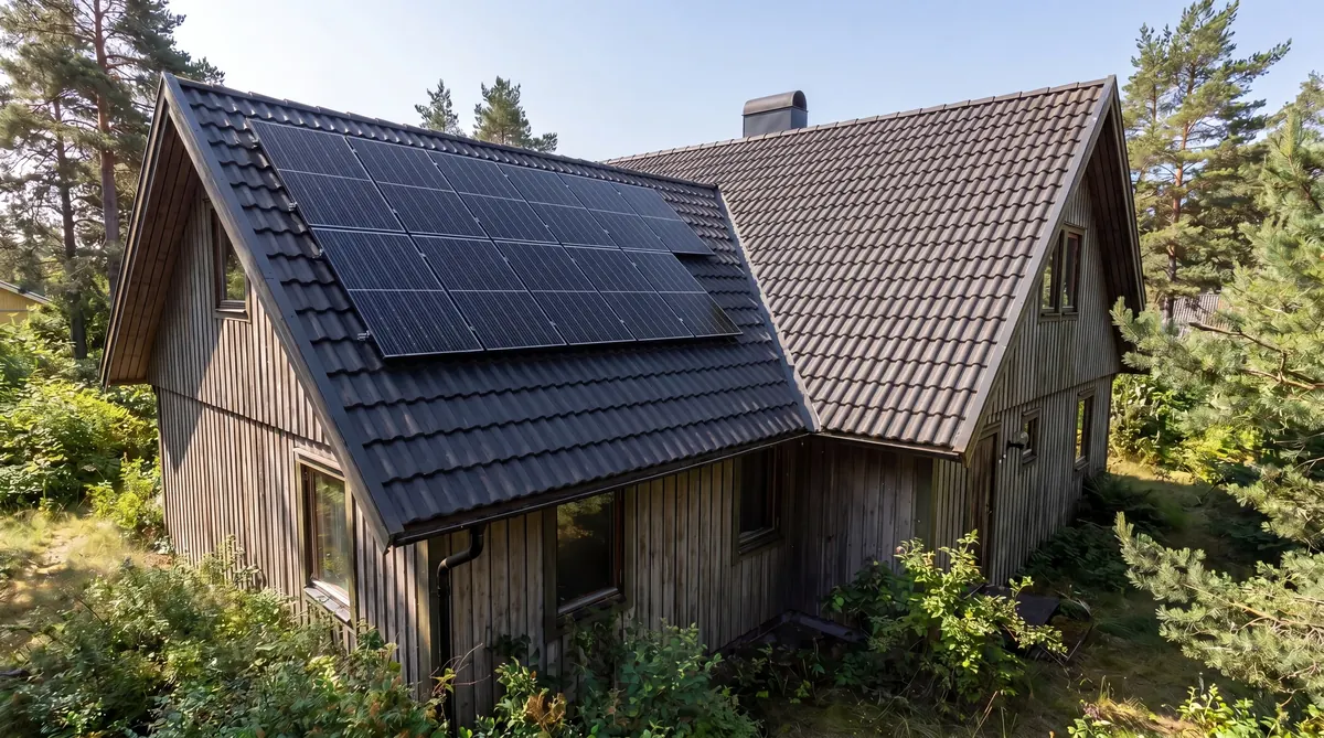 Efter – Villa på Hisingen – takbyte kombinerat med solpaneler