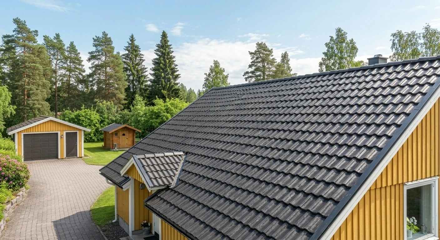 Efter – Villa i Mölnlycke – taktvätt och 10-årsimpregnering